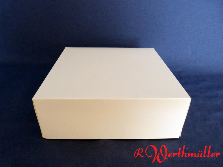 Tortenkartons 22x22x8 cm Weiß
