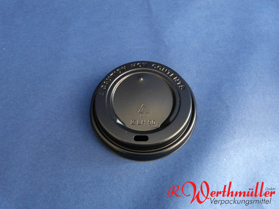 Deckel für "Coffee to go" 0,3l und 0,4l 90 mm schwarz