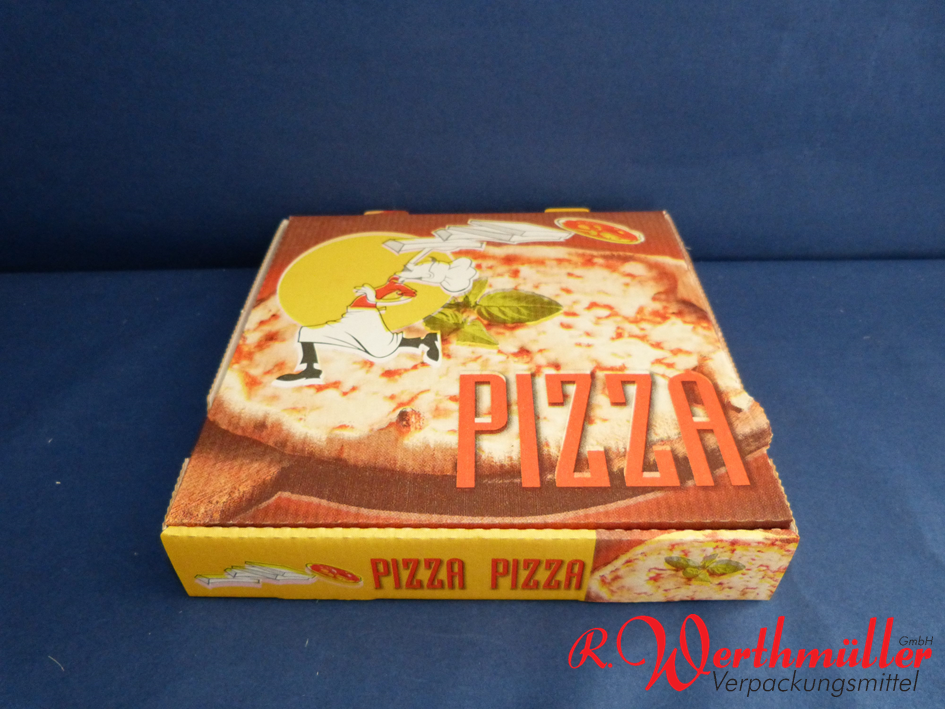 Pizzakarton 22x22x4 cm FRANCIA 4-farbig