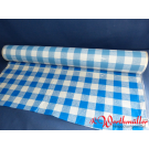 Tischtuchfolie 75 cm x 100 lfdm blau/weiß-kariert